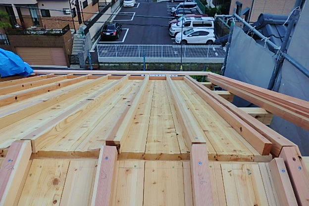 天然乾燥材、屋根垂木、５，０８